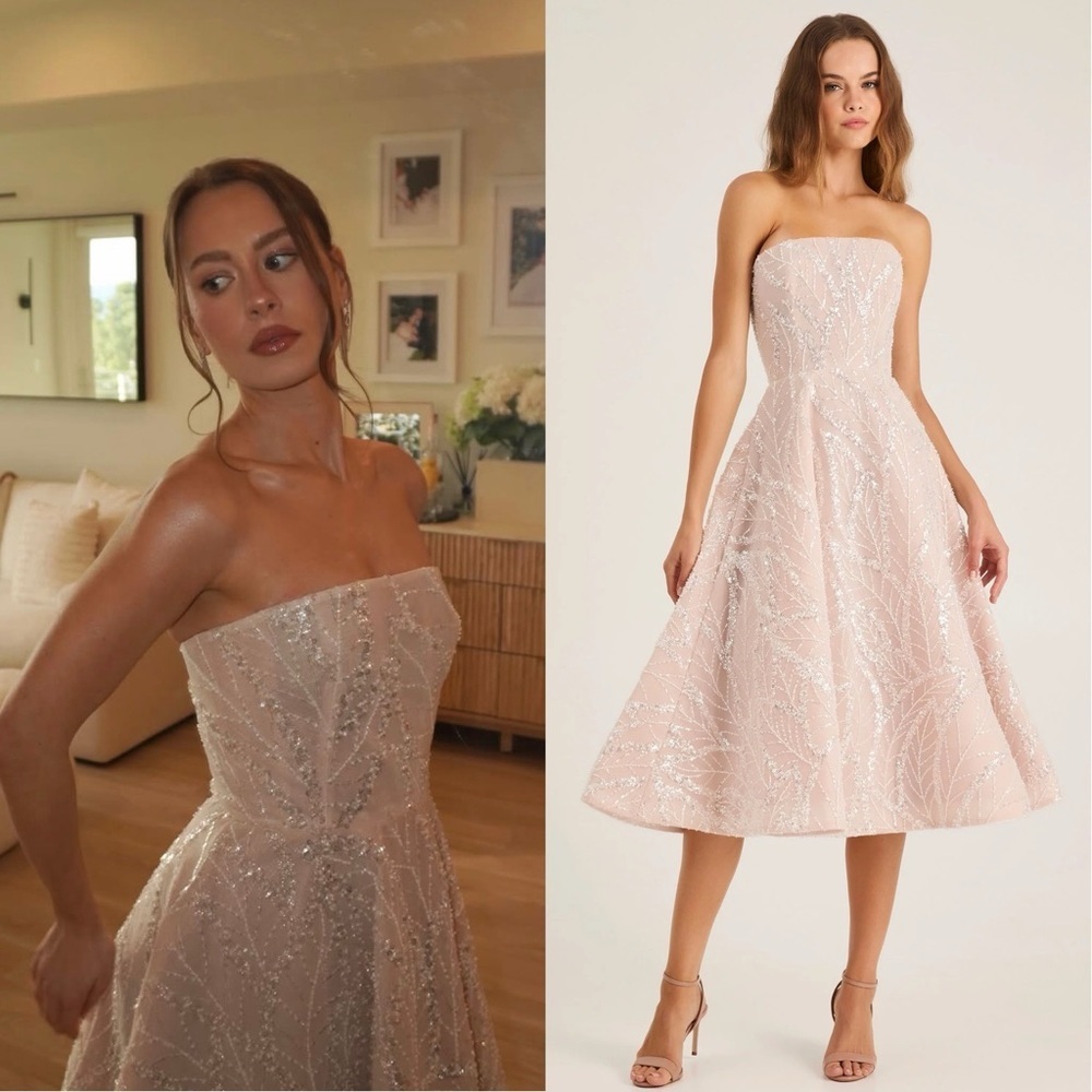 HELSI NEW Vivi Embellished Strapless Midi Dress XS